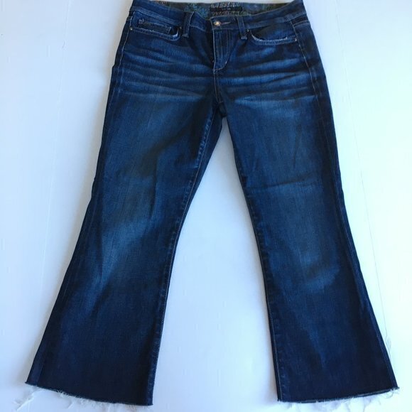 Joe's Jeans Muse in Halle Ankle Jeans Frayed Raw Hem Dark Blue Womens Size 28‎ - Picture 1 of 8